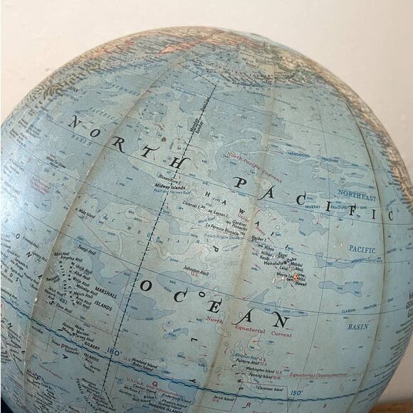 Vintage Globe 12" National Geographic Illuminated 1976 *damaged* - Picture 9 of 15